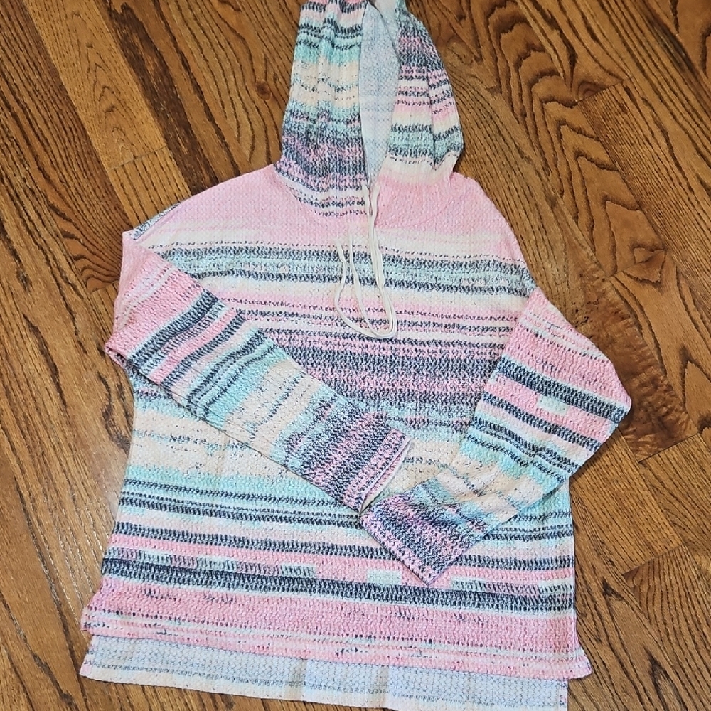 Striped Knit Hoodie